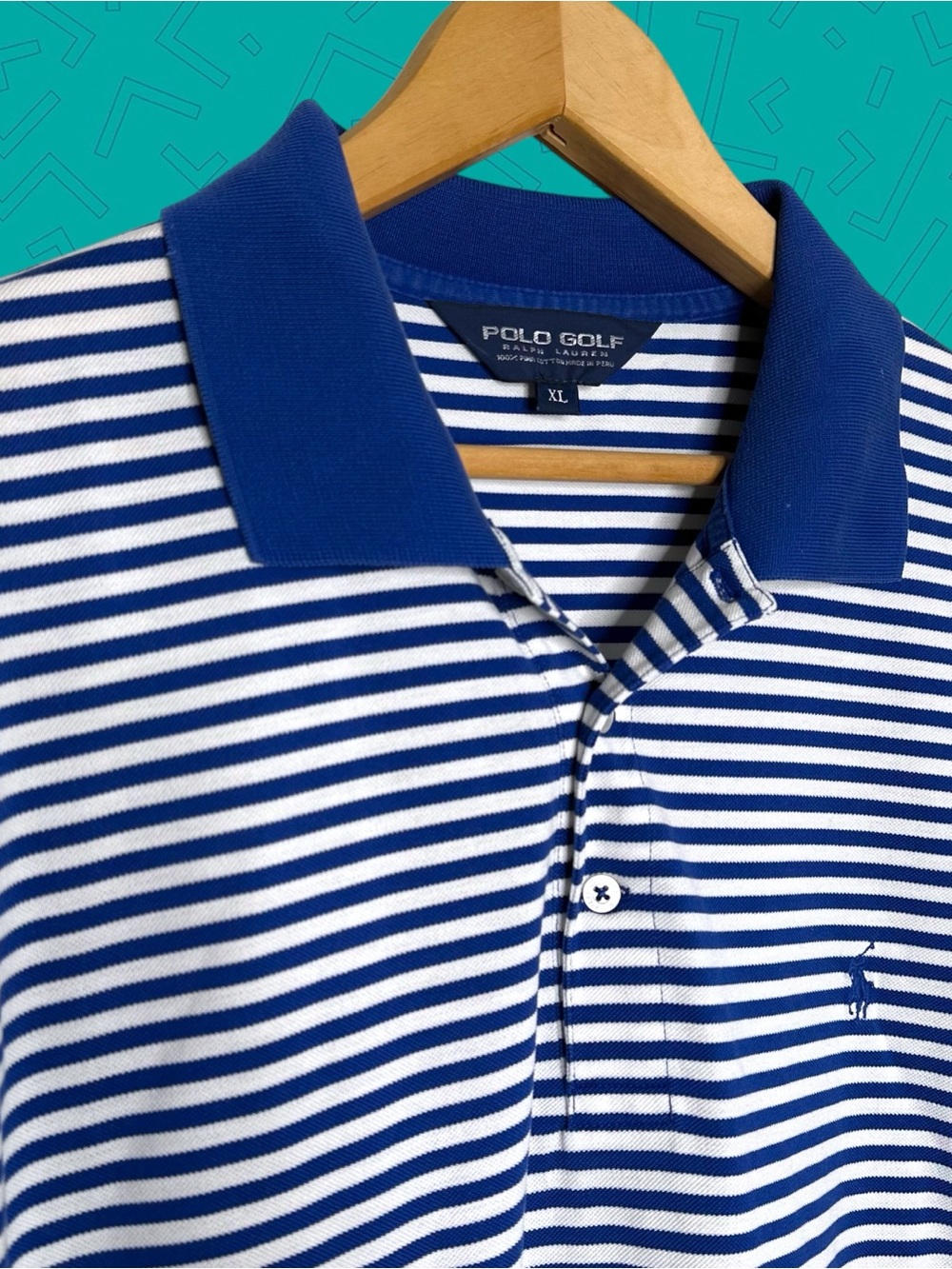 Polo Ralph Lauren Striped Blue & White Polo Shirt